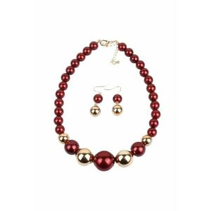 Set Colier si cercei 5674 - Bordeaux imagine
