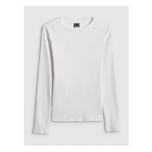 Bluza dama alb - bumbac - croiala slim imagine