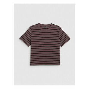 Tricou dama - bumbac - maro - imagine