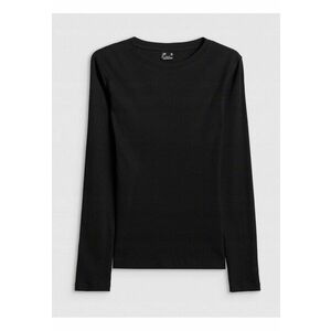 Bluza dama neagra - bumbac elastic - croiala slim imagine