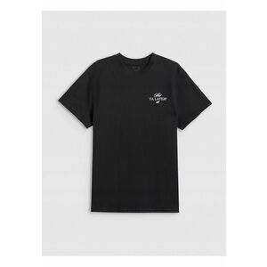 Tricou dama - negru - bumbac - cu imprimeu - imagine