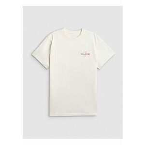 Tricou dama bej - bumbac - cu imprimeu - imagine