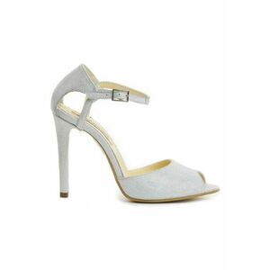 Sandale mireasa piele naturala Silver Jacqueline imagine