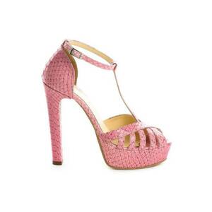 Sandale cu platforma piele naturala Pink Rendez Vous imagine