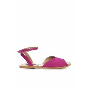 Sandale dama piele fara toc Fucsia Nomad imagine