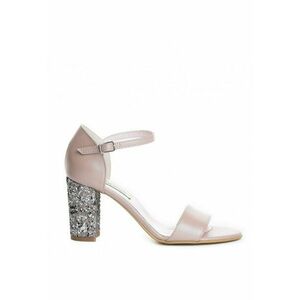 Sandale piele toc gros Simple Nude imagine