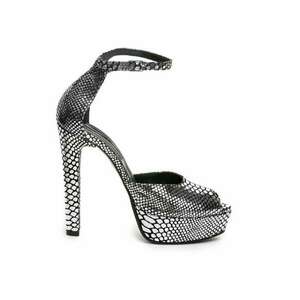 Sandale cu platforma piele naturala The 70's Sandals Argintiu imagine