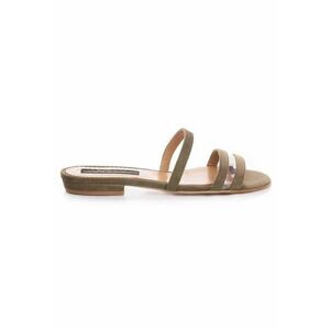 Papuci dama piele naturala Khaki Emma imagine