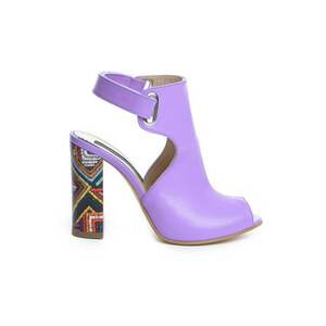 Sandale piele toc gros Single Strap Lila multicolor imagine