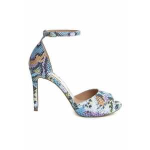 Sandale cu platforma piele naturala Multicolor Barbie imagine