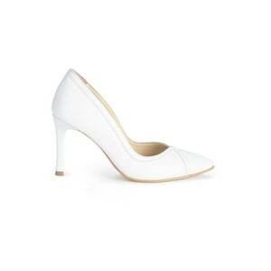 Pantofi mireasa piele naturala Alb Melanie imagine