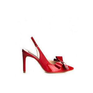 Pantofi stiletto piele naturala Rosu Kate imagine