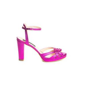 Sandale dama piele naturala Fucsia Amber imagine