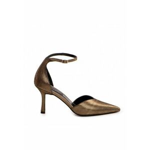 Pantofi stiletto piele naturala Bronz Classy imagine