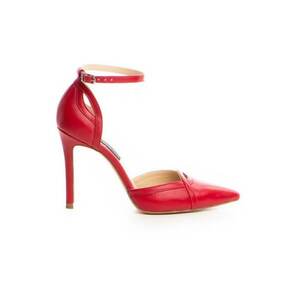Pantofi stiletto piele naturala Rosu Ashanti imagine