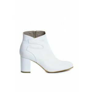 Ghete dama Piele Naturala Alb Charming imagine