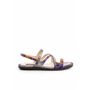 Sandale dama piele fara toc Multicolor Bari imagine