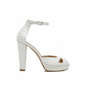 Sandale cu platforma piele naturala White The 70's imagine