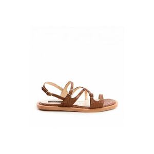 Sandale dama piele fara toc Camel Bari - Marimea 34 imagine