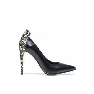 Pantofi stiletto piele naturala Cindy Negru imagine