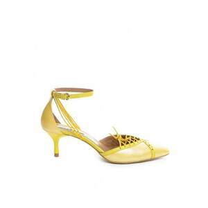 Pantofi stiletto piele naturala Galben Rihanna imagine