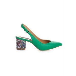 Pantofi cu toc gros piele Verde Kate imagine
