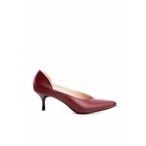 Pantofi stiletto piele naturala Visiniu Celine imagine
