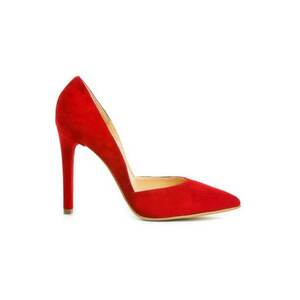 Pantofi stiletto piele naturala Rosu Velvet imagine