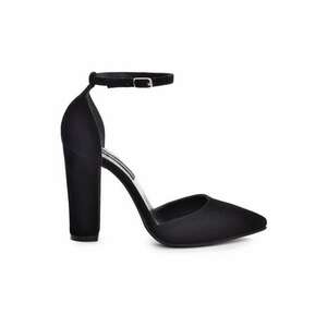 Pantofi cu toc gros piele Negru Urban Block imagine