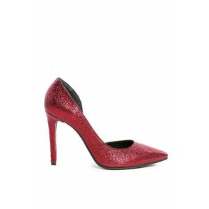 Pantofi stiletto piele naturala Burgundy Cut imagine