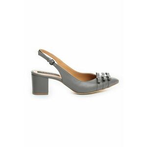Pantofi Stiletto Piele Naturala Gri Kate imagine