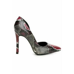 Pantofi stiletto piele naturala Burgundy imagine