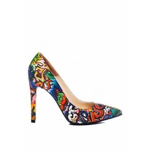 Pantofi stiletto piele naturala Graffiti Ghetto imagine