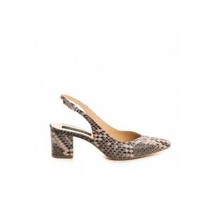 Pantofi cu toc gros piele Grej Kate imagine