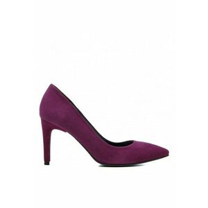Pantofi stiletto piele naturala Purple Velvet imagine