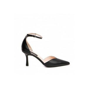 Pantofi stiletto piele naturala Negru Classy imagine