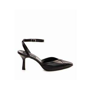 Pantofi stiletto piele naturala Negru Vivian imagine