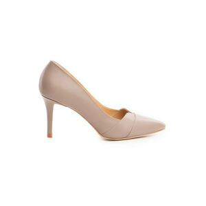 Pantofi stiletto piele naturala Grej Yuki imagine