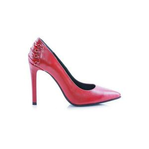 Pantofi stiletto piele naturala Rosu Boudoir imagine