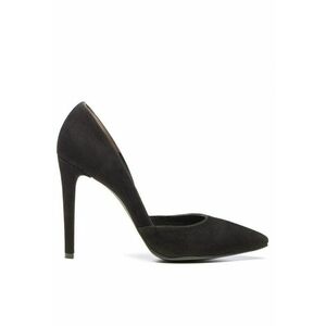 Pantofi stiletto piele naturala Negru Velvet imagine