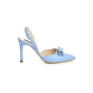 Pantofi stiletto piele naturala Bleu Lola imagine