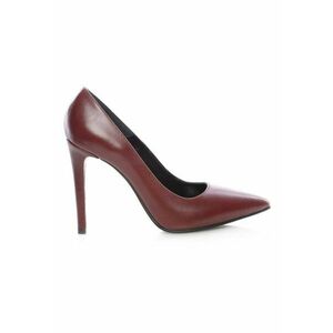Pantofi stiletto piele naturala Marsala imagine