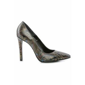 Pantofi stiletto piele naturala Negru Baroko imagine