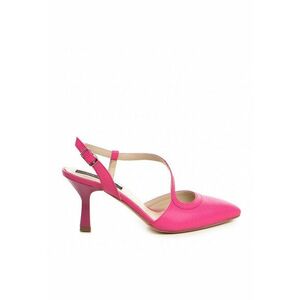 Pantofi stiletto piele naturala Fucsia Alma imagine