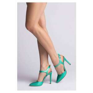 Pantofi stiletto piele naturala Verde Rania imagine