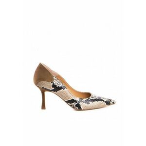 Pantofi stiletto piele naturala Khaki Elise imagine