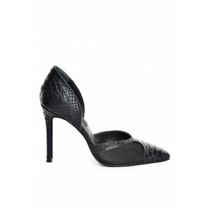 Pantofi Stiletto Piele Naturala Negru Tulle imagine