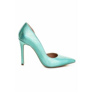 Pantofi stiletto piele naturala menta Sidefat Cut imagine