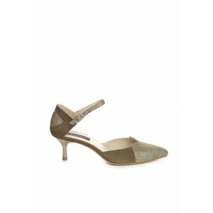 Pantofi stiletto piele naturala Kahki Coco imagine