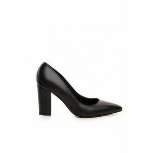 Pantofi dama Stiletto Block Negru Piele Naturala imagine